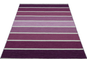 Striped Over Dyed Kilim Rug 4'0'' x 6'0'' ft 122 x 183 cm