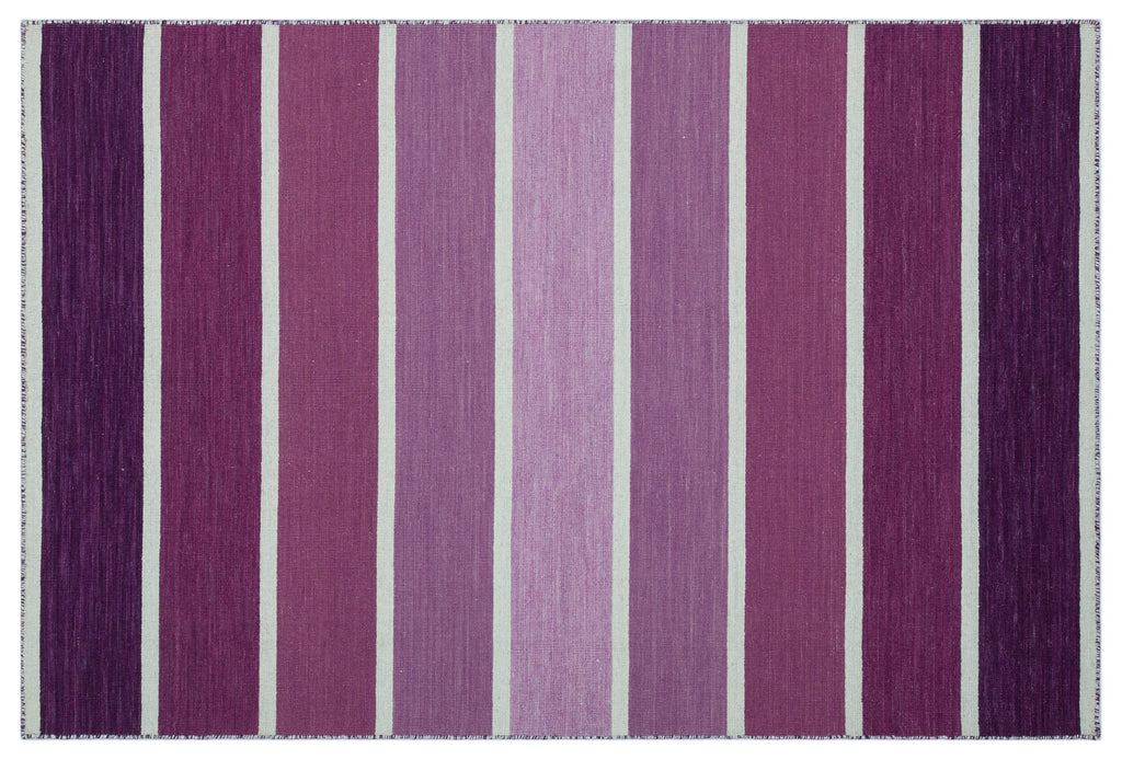 Striped Over Dyed Kilim Rug 4'0'' x 6'0'' ft 122 x 183 cm