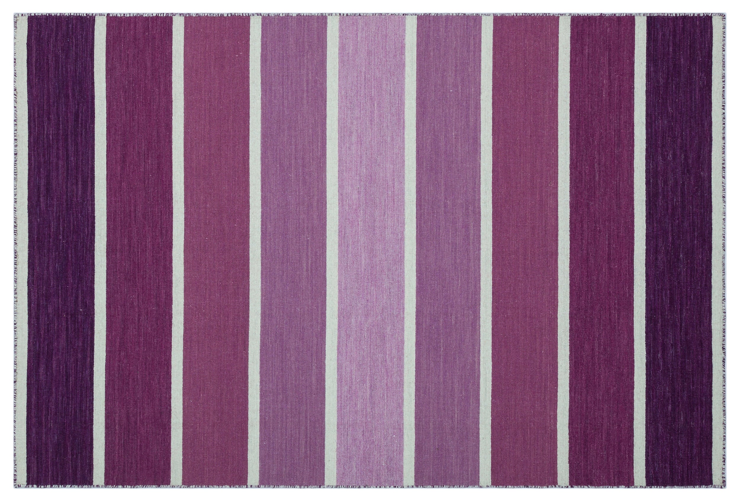 Striped Over Dyed Kilim Rug 4'0'' x 6'0'' ft 122 x 183 cm