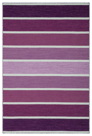 Striped Over Dyed Kilim Rug 4'0'' x 6'0'' ft 122 x 183 cm