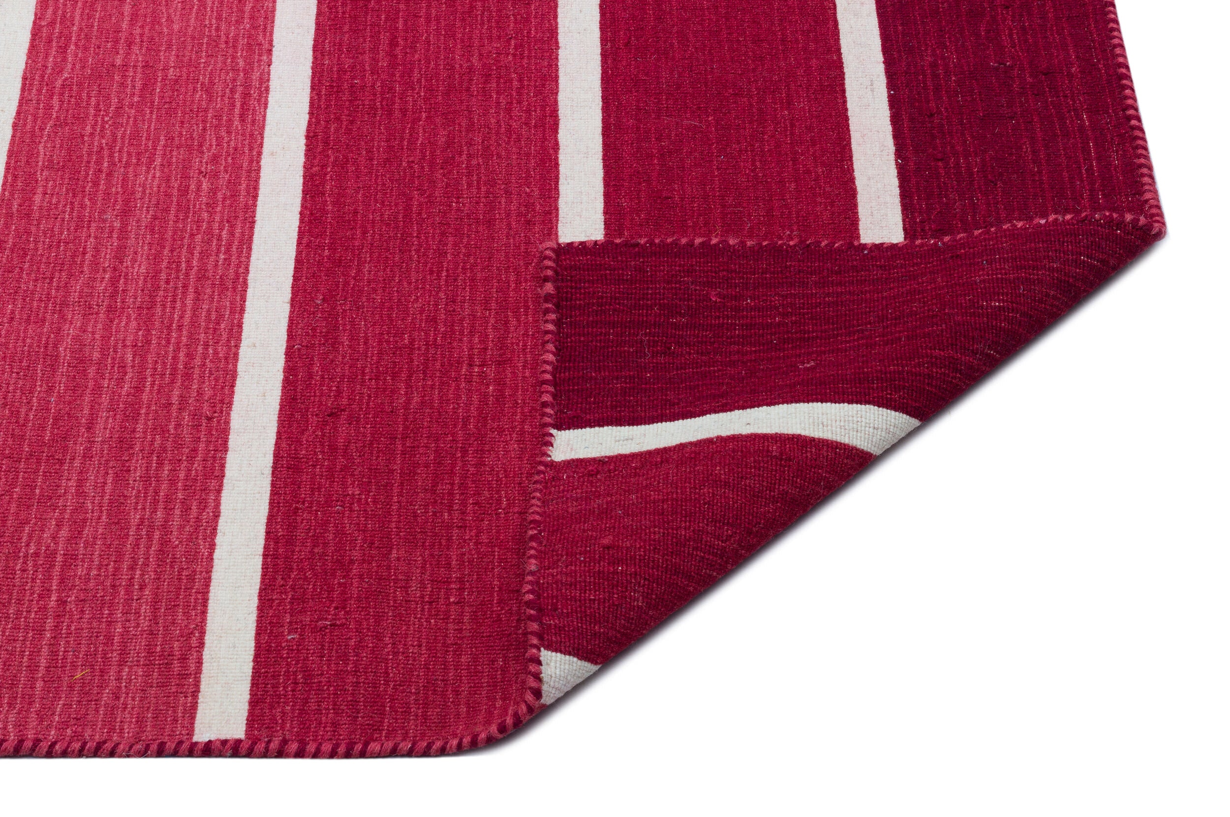 Striped Over Dyed Kilim Rug 4'0'' x 5'9'' ft 122 x 175 cm