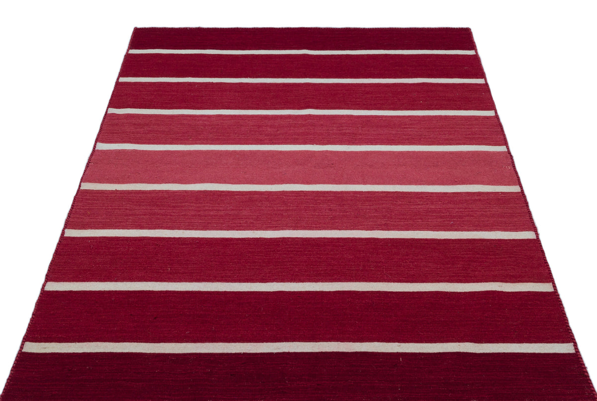 Striped Over Dyed Kilim Rug 4&#39;0&#39;&#39; x 5&#39;9&#39;&#39; ft 122 x 175 cm