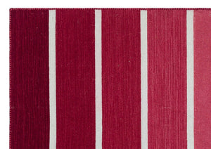 Striped Over Dyed Kilim Rug 4'0'' x 5'9'' ft 122 x 175 cm