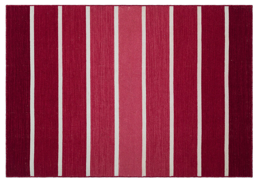 Striped Over Dyed Kilim Rug 4'0'' x 5'9'' ft 122 x 175 cm