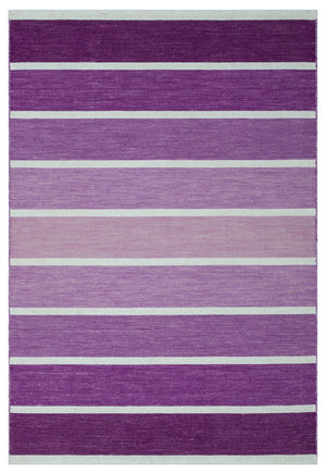 Striped Over Dyed Kilim Rug 4'0'' x 5'11'' ft 122 x 180 cm
