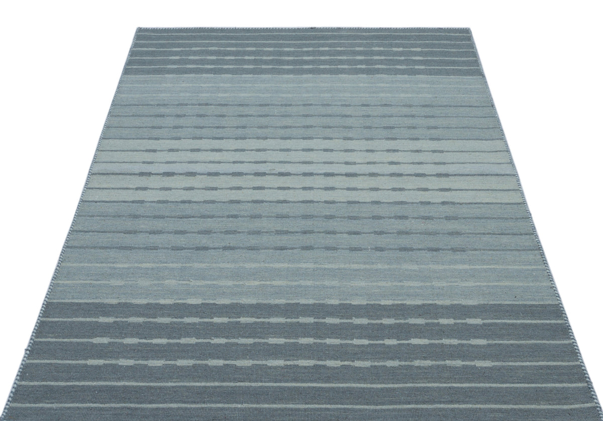 Striped Over Dyed Kilim Rug 4&#39;0&#39;&#39; x 6&#39;2&#39;&#39; ft 123 x 188 cm