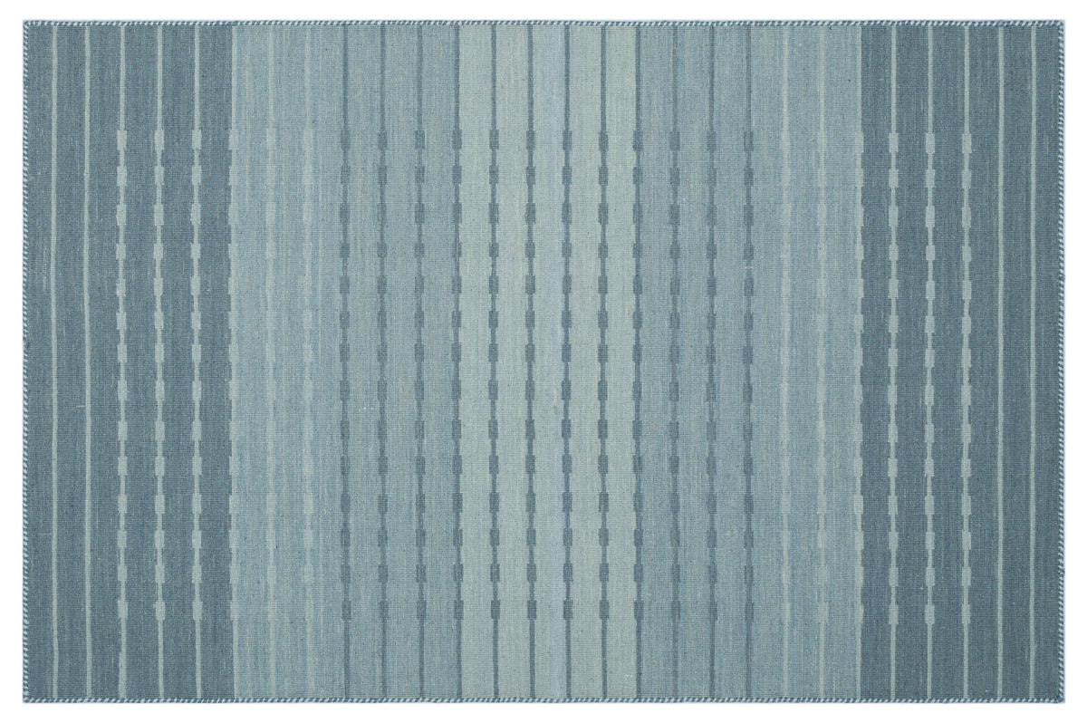 Striped Over Dyed Kilim Rug 4&#39;0&#39;&#39; x 6&#39;2&#39;&#39; ft 123 x 188 cm