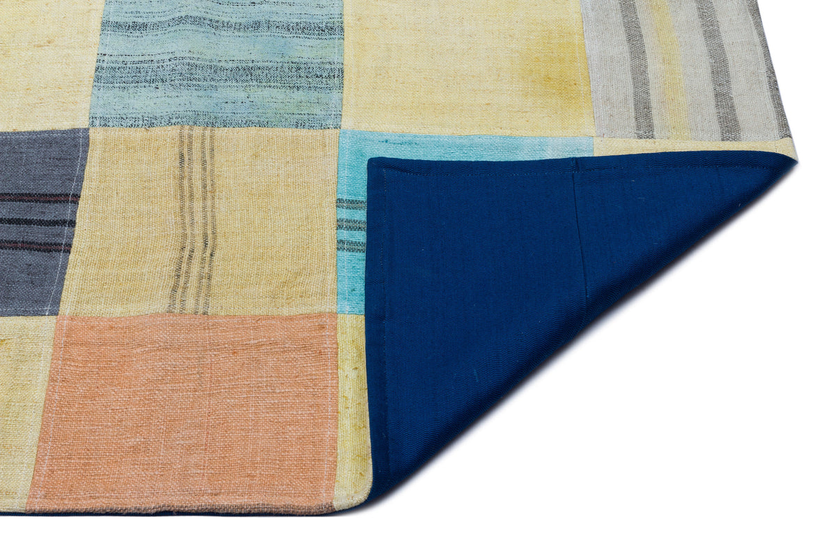 Mixed Over Dyed Kilim Patchwork Unique Rug 5&#39;4&#39;&#39; x 7&#39;8&#39;&#39; ft 162 x 234 cm