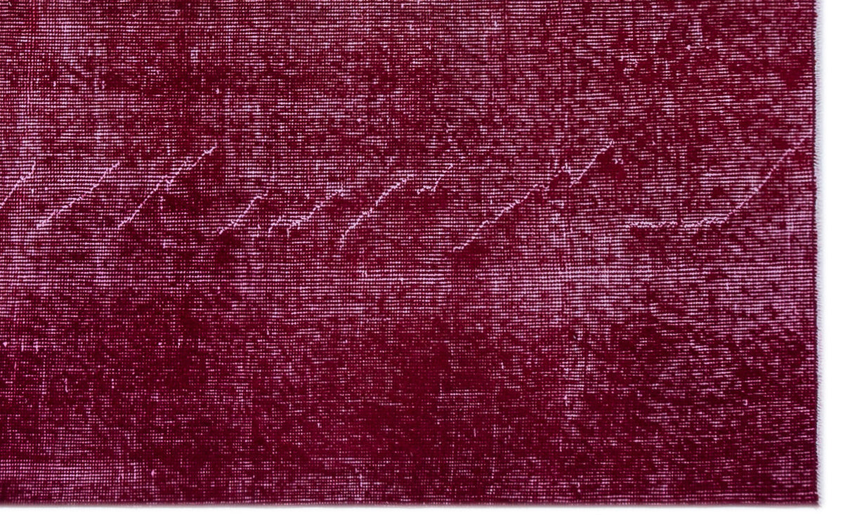 Fuchsia Over Dyed Vintage Rug 3&#39;11&#39;&#39; x 6&#39;4&#39;&#39; ft 119 x 194 cm