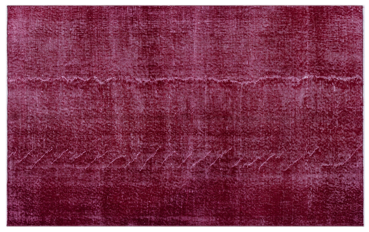 Fuchsia Over Dyed Vintage Rug 3&#39;11&#39;&#39; x 6&#39;4&#39;&#39; ft 119 x 194 cm