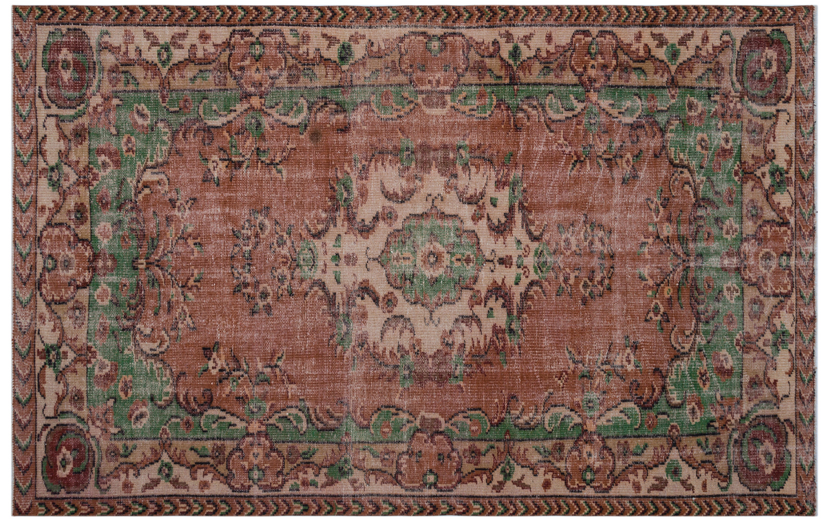 Traditional Design Natural Aged Vintage Rug 5&#39;7&#39;&#39; x 8&#39;8&#39;&#39; ft 170 x 265 cm