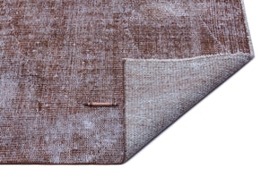 Brown Over Dyed Vintage Rug 5'1'' x 8'7'' ft 154 x 262 cm