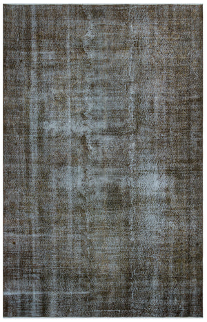 Brown Over Dyed Vintage Rug 6'5'' x 10'2'' ft 195 x 311 cm
