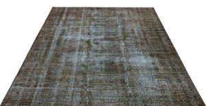Brown Over Dyed Vintage Rug 6'5'' x 10'2'' ft 195 x 311 cm