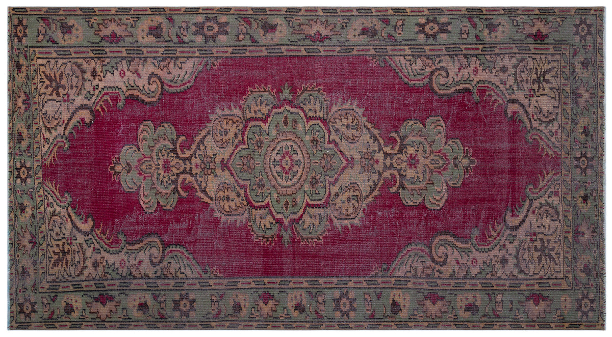 Naturel Over Dyed Vintage Rug 5&#39;2&#39;&#39; x 9&#39;9&#39;&#39; ft 158 x 297 cm