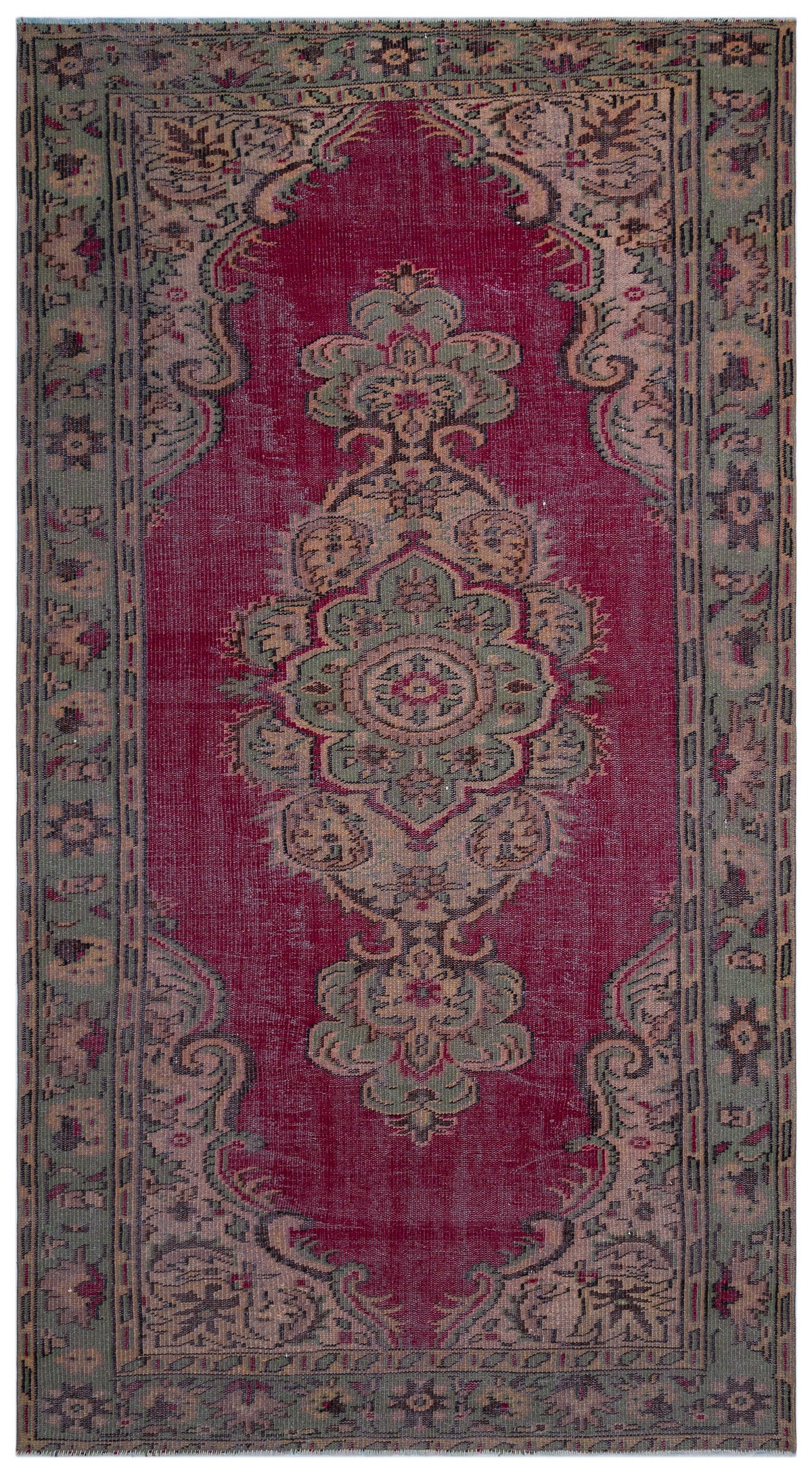 Naturel Over Dyed Vintage Rug 5&#39;2&#39;&#39; x 9&#39;9&#39;&#39; ft 158 x 297 cm