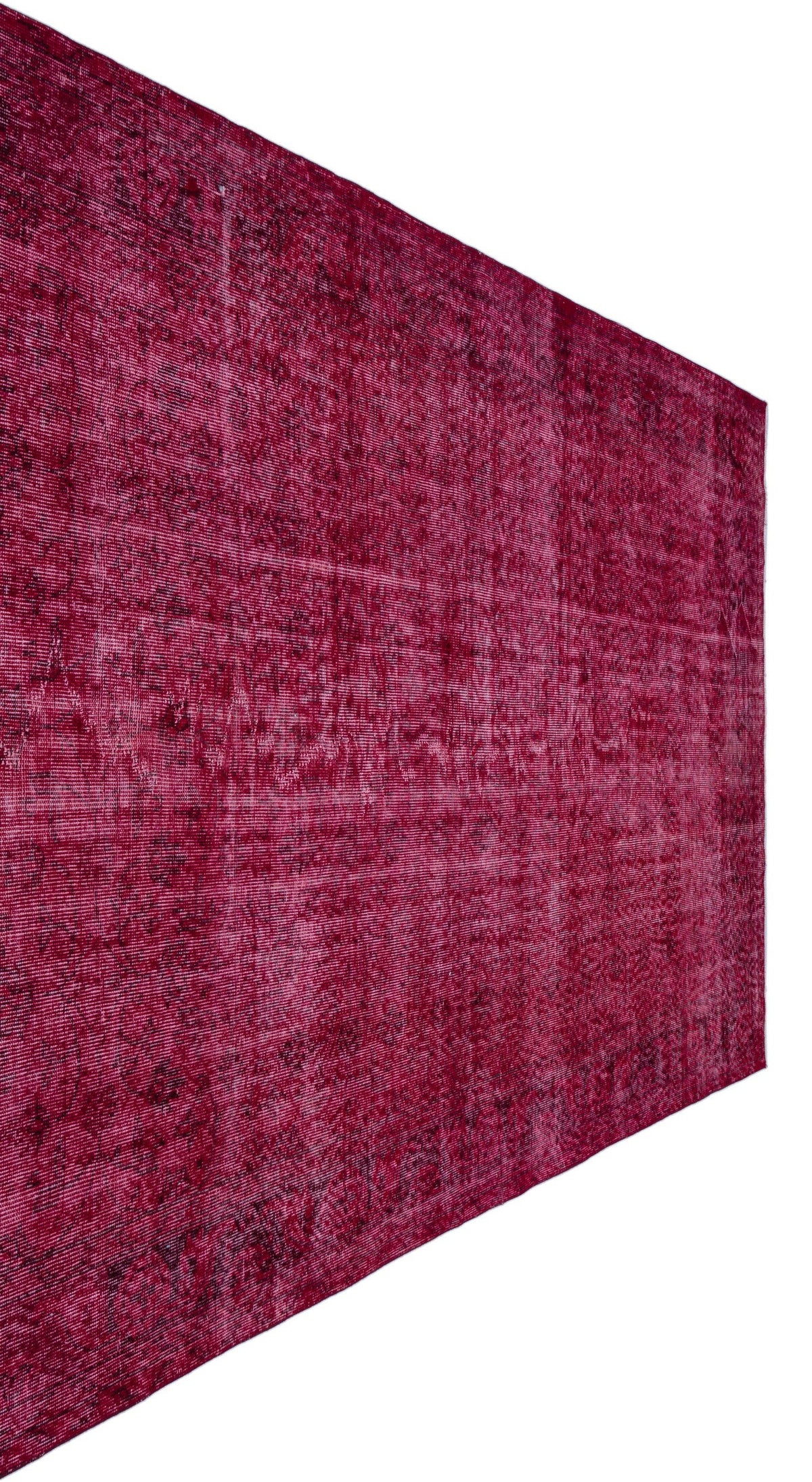 Fuchsia Over Dyed Vintage Rug 6&#39;2&#39;&#39; x 9&#39;10&#39;&#39; ft 187 x 299 cm