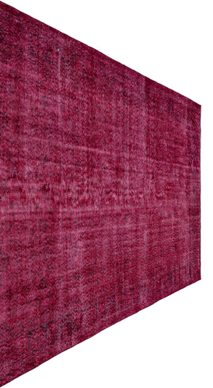 Fuchsia Over Dyed Vintage Rug 6'2'' x 9'10'' ft 187 x 299 cm