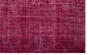 Fuchsia Over Dyed Vintage Rug 6'2'' x 9'10'' ft 187 x 299 cm