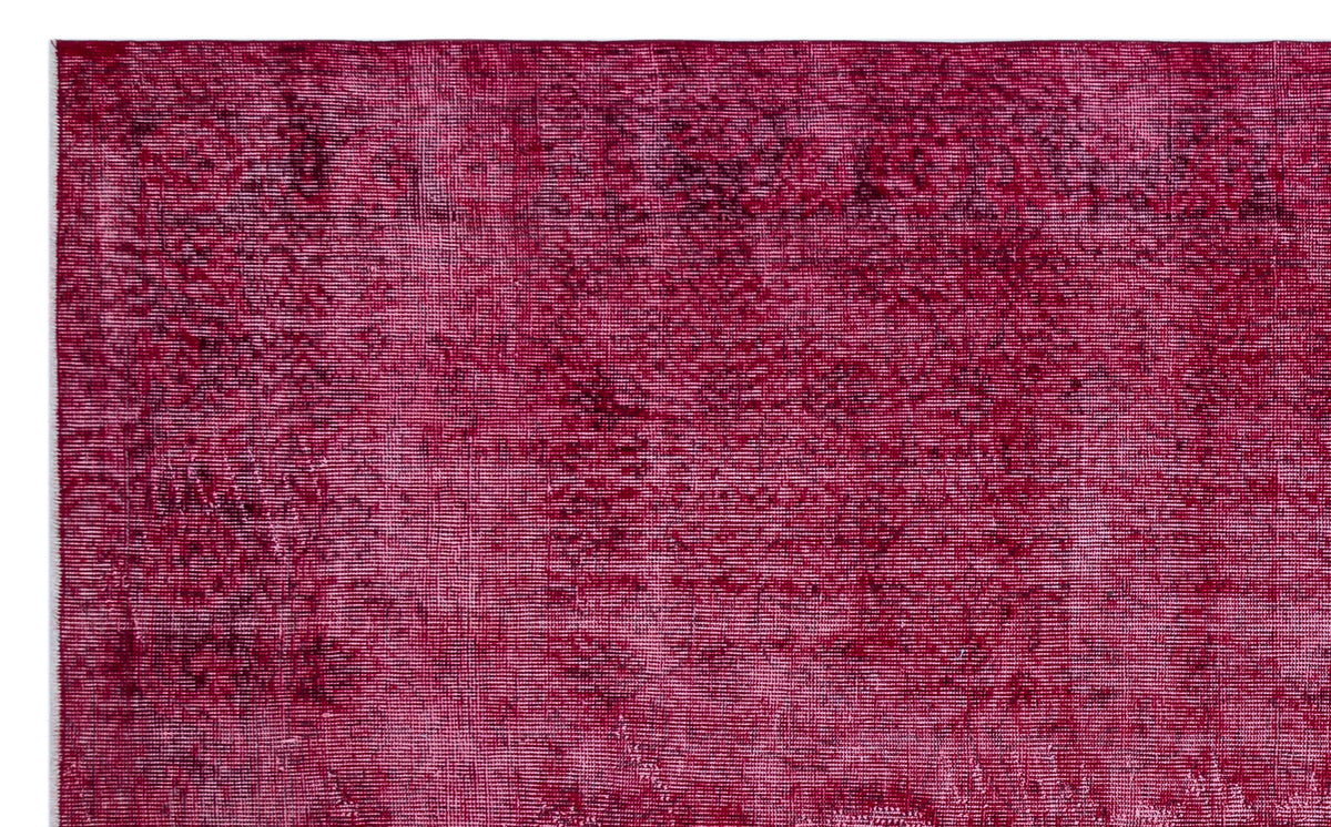 Fuchsia Over Dyed Vintage Rug 6&#39;2&#39;&#39; x 9&#39;10&#39;&#39; ft 187 x 299 cm