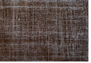 Brown Over Dyed Vintage Rug 6'11'' x 9'11'' ft 212 x 301 cm