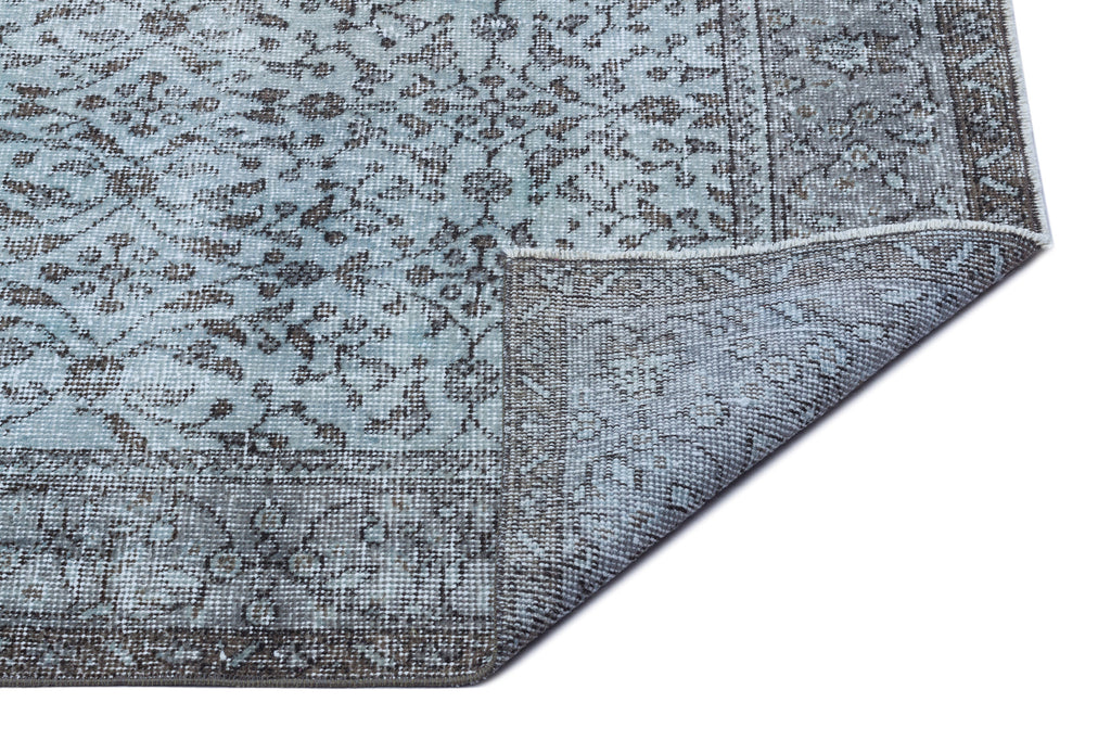 Blue Over Dyed Vintage Rug 4'9'' x 8'2'' ft 145 x 249 cm