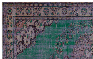 Retro Over Dyed Vintage Rug 6'1'' x 9'5'' ft 185 x 286 cm