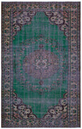 Retro Over Dyed Vintage Rug 6'1'' x 9'5'' ft 185 x 286 cm