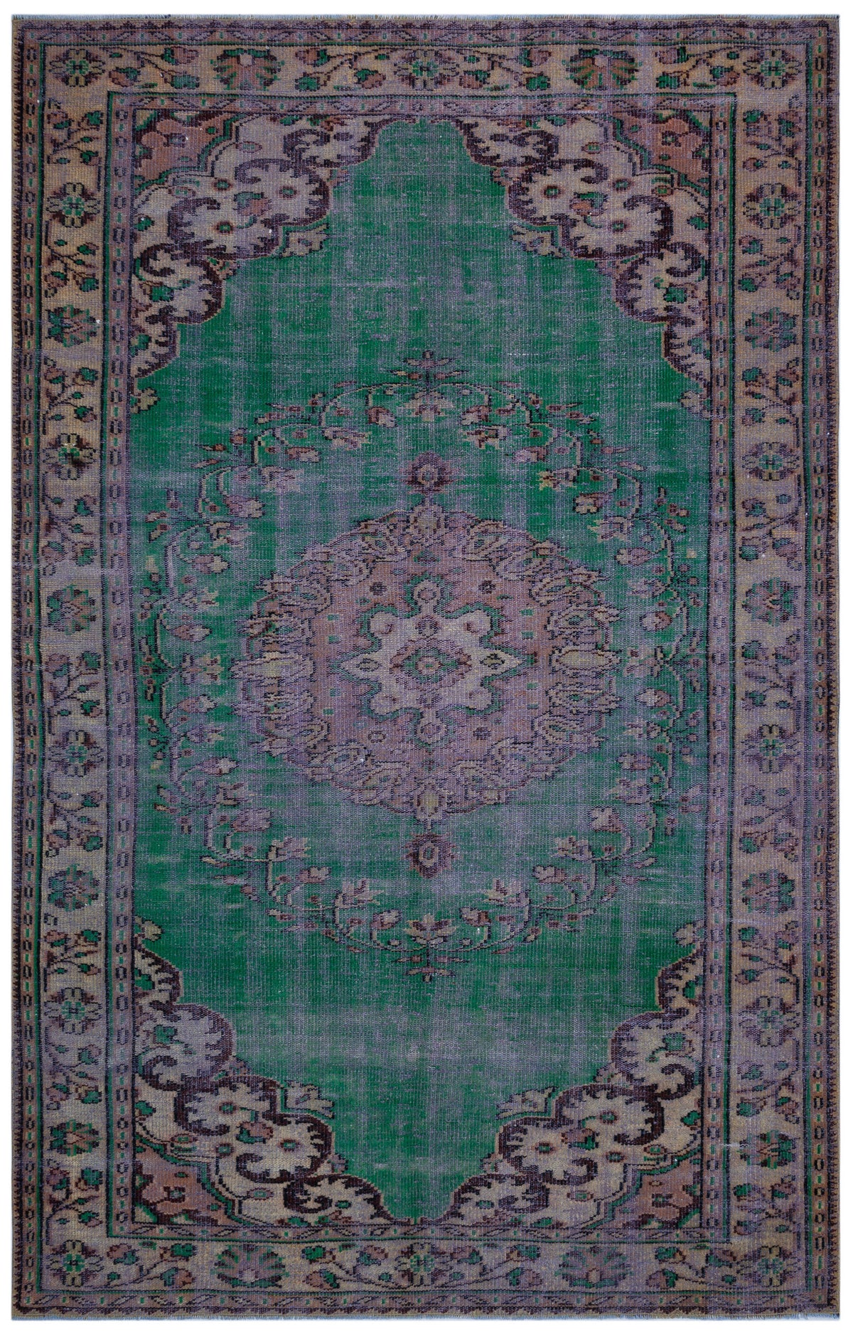 Retro Over Dyed Vintage Rug 6&#39;1&#39;&#39; x 9&#39;5&#39;&#39; ft 185 x 286 cm