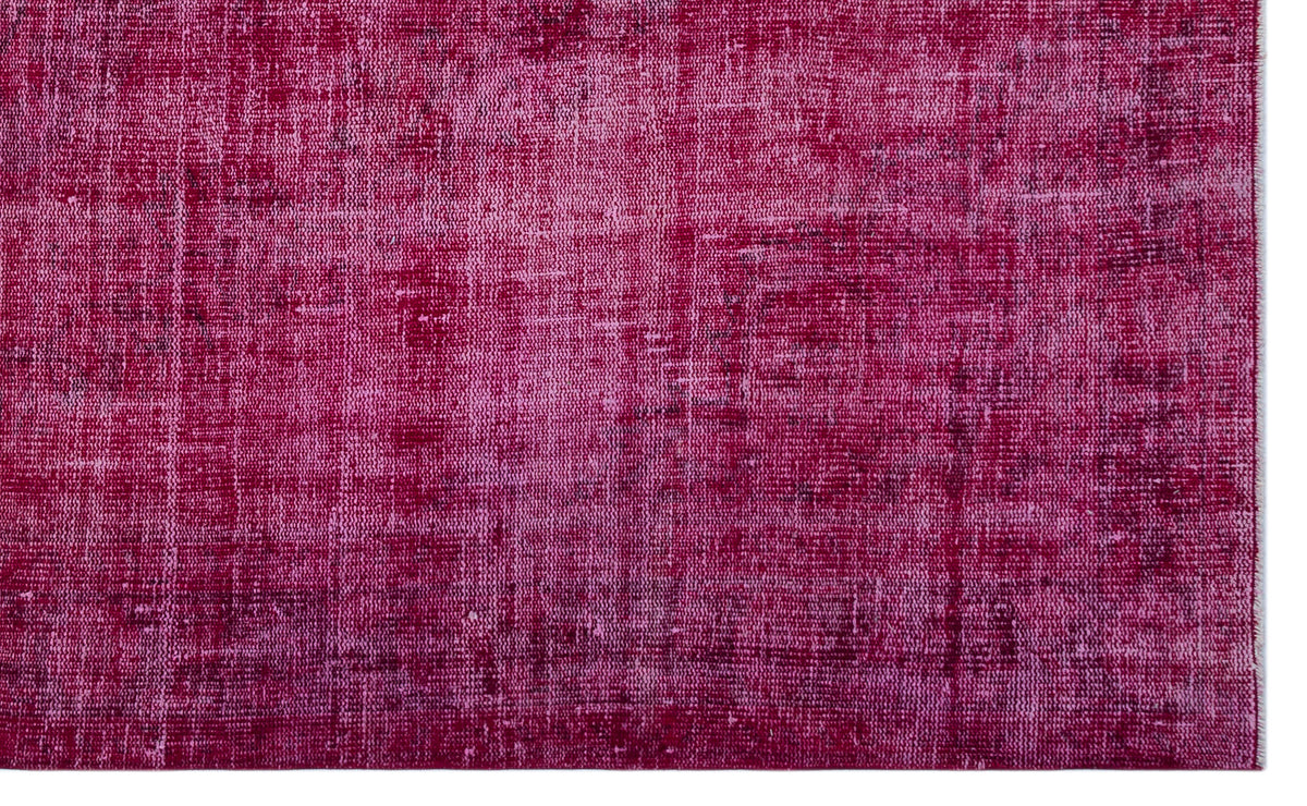Fuchsia Over Dyed Vintage Rug 5&#39;8&#39;&#39; x 9&#39;2&#39;&#39; ft 172 x 280 cm