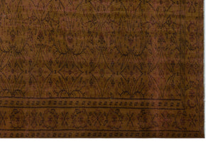 Brown Over Dyed Vintage Rug 6'0'' x 8'11'' ft 184 x 272 cm