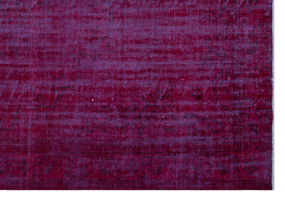 Fuchsia Over Dyed Vintage Rug 6&#39;2&#39;&#39; x 8&#39;11&#39;&#39; ft 189 x 272 cm