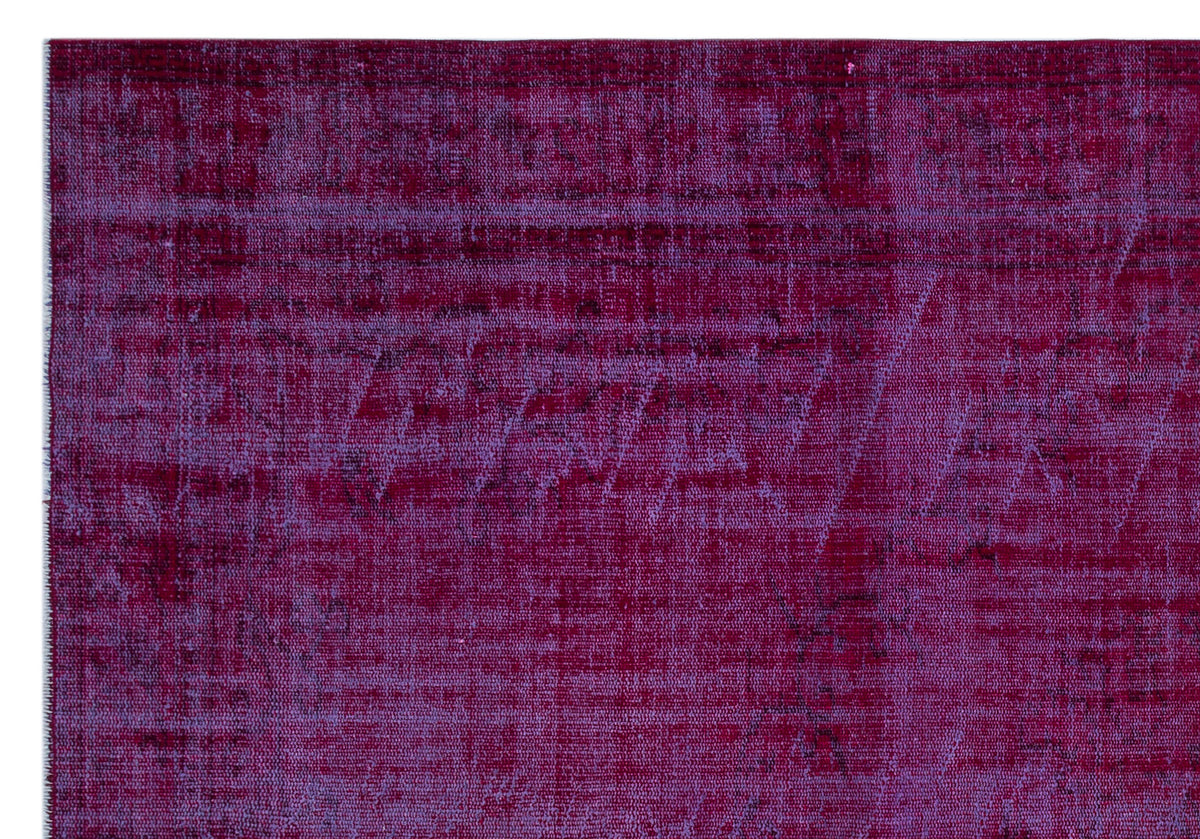 Fuchsia Over Dyed Vintage Rug 6&#39;2&#39;&#39; x 8&#39;11&#39;&#39; ft 189 x 272 cm