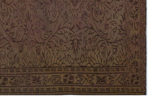 Brown Over Dyed Vintage Rug 5'9'' x 8'8'' ft 174 x 264 cm