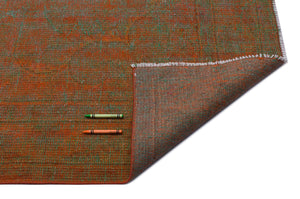 Brown Over Dyed Vintage Rug 5'3'' x 9'7'' ft 160 x 292 cm