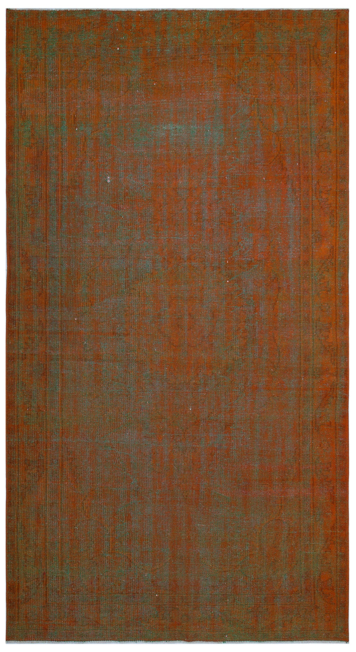 Brown Over Dyed Vintage Rug 5&#39;3&#39;&#39; x 9&#39;7&#39;&#39; ft 160 x 292 cm