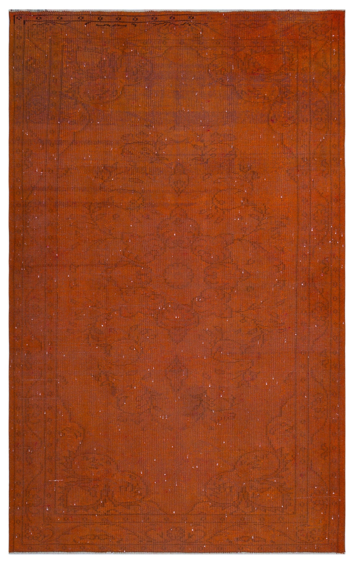 Orange Over Dyed Vintage Rug 5&#39;0&#39;&#39; x 8&#39;2&#39;&#39; ft 153 x 250 cm