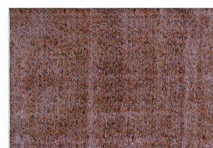 Brown Over Dyed Vintage Rug 7'2'' x 10'2'' ft 218 x 310 cm