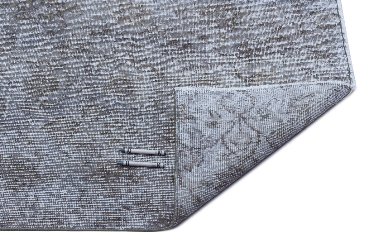 Blue Over Dyed Vintage Rug 4&#39;2&#39;&#39; x 7&#39;6&#39;&#39; ft 128 x 228 cm