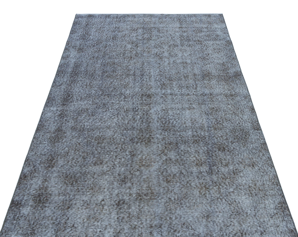 Blue Over Dyed Vintage Rug 4'2'' x 7'6'' ft 128 x 228 cm