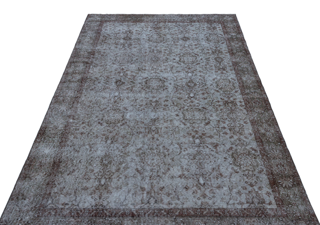 Gray Over Dyed Vintage Rug 5'3'' x 9'2'' ft 161 x 279 cm