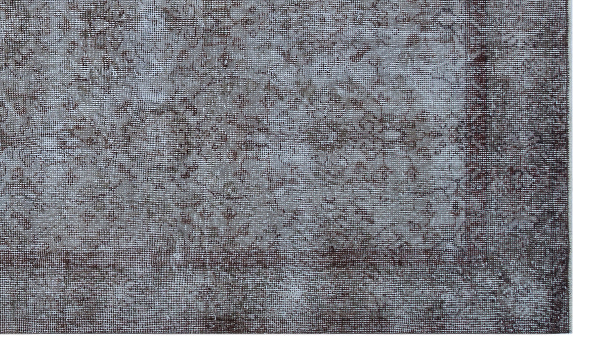 Gray Over Dyed Vintage Rug 5&#39;3&#39;&#39; x 9&#39;2&#39;&#39; ft 161 x 279 cm