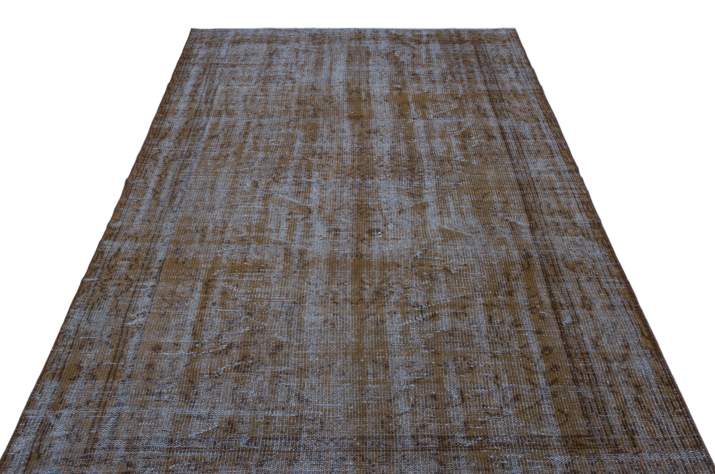 Gray Over Dyed Vintage Rug 5'5'' x 8'5'' ft 165 x 257 cm