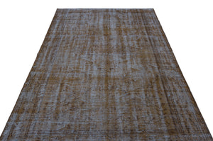 Gray Over Dyed Vintage Rug 5'5'' x 8'5'' ft 165 x 257 cm