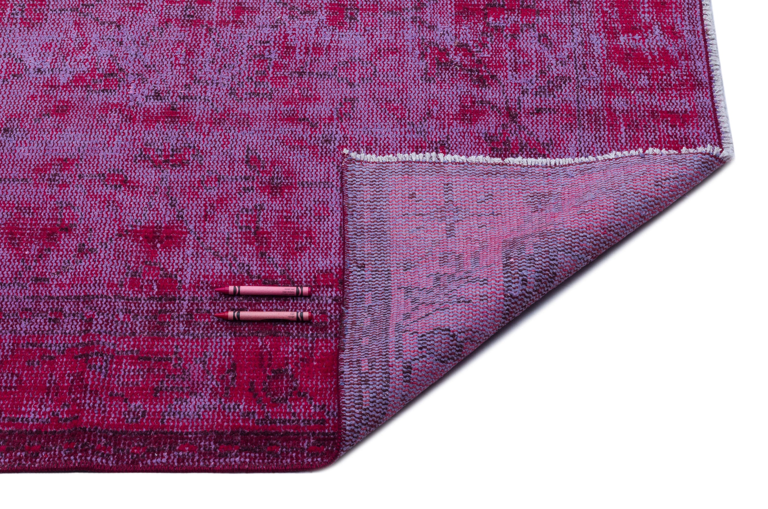 Purple Over Dyed Vintage Rug 6'4'' x 8'7'' ft 194 x 261 cm
