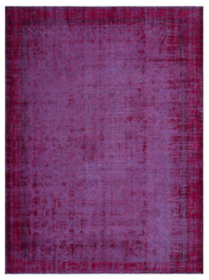 Purple Over Dyed Vintage Rug 6'4'' x 8'7'' ft 194 x 261 cm