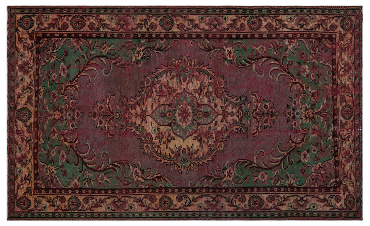 Naturel Over Dyed Vintage Rug 5&#39;6&#39;&#39; x 8&#39;11&#39;&#39; ft 168 x 273 cm