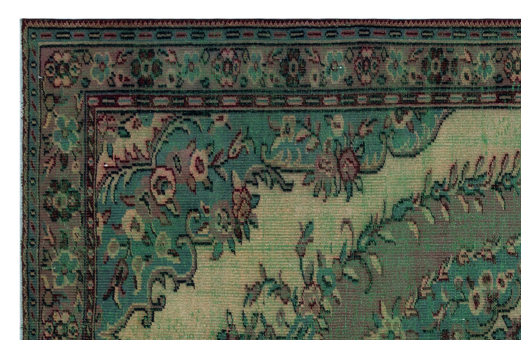 Naturel Over Dyed Vintage Rug 5'10'' x 9'1'' ft 178 x 278 cm