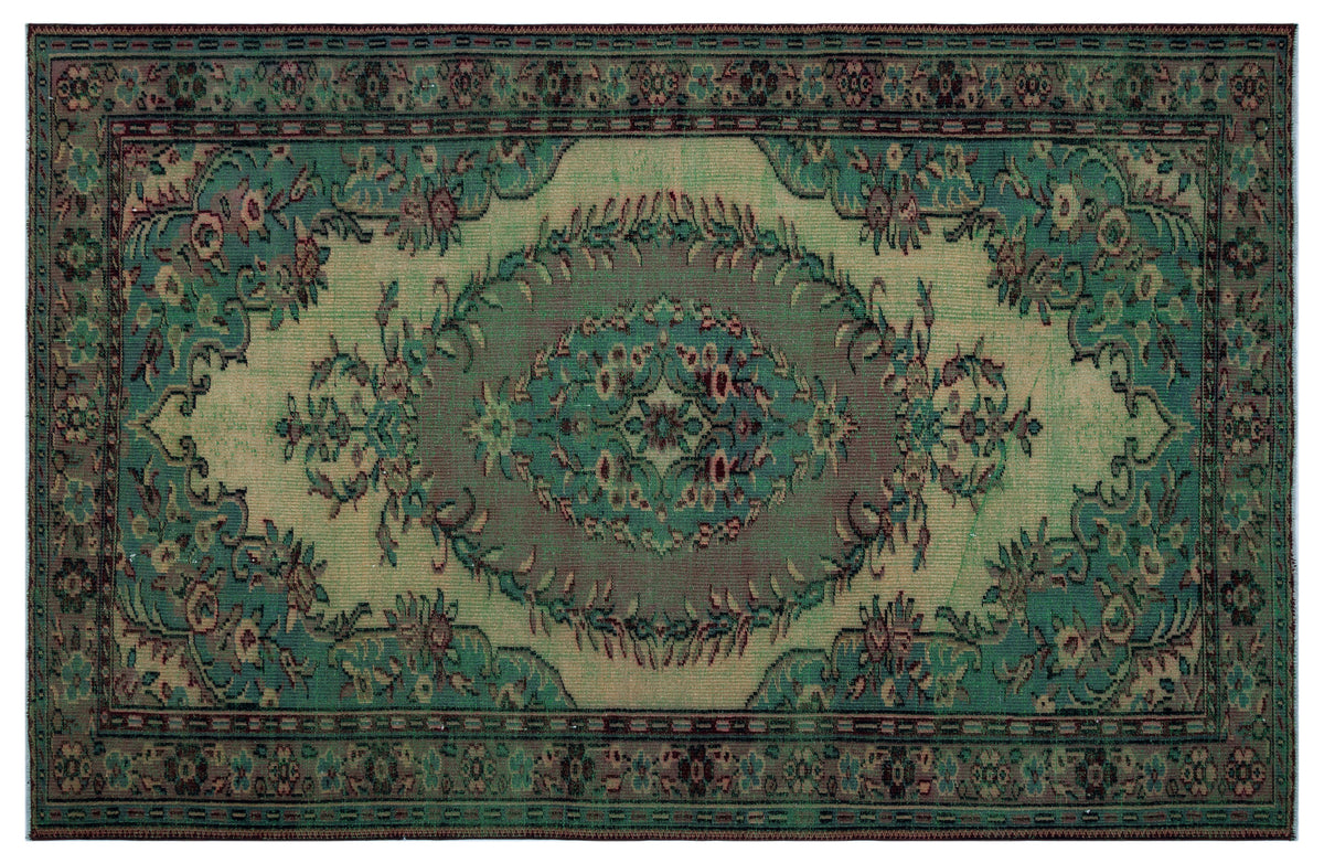 Naturel Over Dyed Vintage Rug 5&#39;10&#39;&#39; x 9&#39;1&#39;&#39; ft 178 x 278 cm