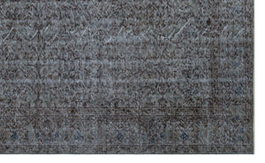 Gray Over Dyed Vintage Rug 5'8'' x 9'5'' ft 173 x 287 cm
